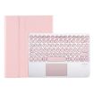 Samsung Galaxy Tab S9 FE Pink TPU Bluetooth Keyboard Leather Case - 2