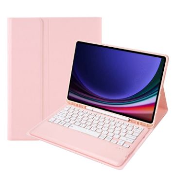 Samsung Galaxy Tab S10+ A810B Bluetooth Keyboard Leather Case (Pink) - 1