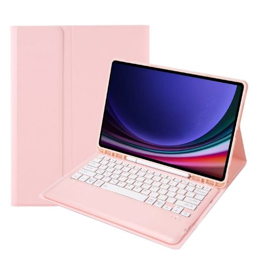 Samsung Galaxy Tab S10+ A810B Bluetooth Keyboard Leather Case (Pink) - 1