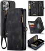 iPhone 16 Pro CaseMe 008 Detachable Leather Phone Case - Black - 1
