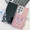 Samsung Galaxy A55 5G Purple Glitter Lens Film Texture Butterfly Phone Case - 3