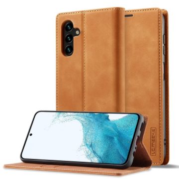 Samsung Galaxy S24 FE 5G LC.IMEEKE Brown Leather Phone Case - 1