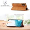 Samsung Galaxy S24 FE 5G LC.IMEEKE Brown Leather Phone Case - 5