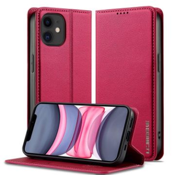 LC.IMEEKE L1 Series Red PU Phone Case for iPhone 12 mini/13 mini - 1