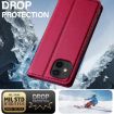 LC.IMEEKE L1 Series Red PU Phone Case for iPhone 12 mini/13 mini - 4