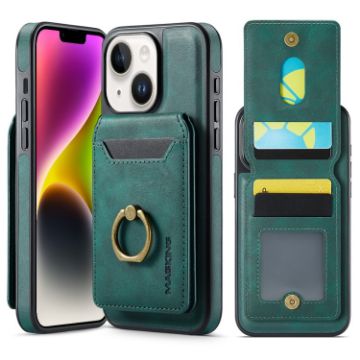 iPhone 14 DG.MING K1 MagSafe Detachable Wallet RFID Back Cover Case - 1