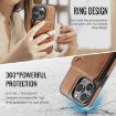 iPhone 15 Pro Max DG.MING K1 MagSafe Wallet Case (Brown) - 7
