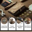 iPhone 16 Pro CaseMe C30 Card Slots Zipper Wallet Leather Phone Case - 4