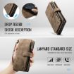 iPhone 16 Pro CaseMe C30 Card Slots Zipper Wallet Leather Phone Case - 5