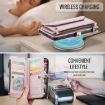 iPhone 16 Pro Max CaseMe C36 Pink Zipper Wallet RFID Leather Case - 5