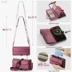 iPhone 16 Pro Max CaseMe C36 Red Zipper Wallet RFID Leather Case - 3