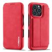 LC.IMEEKE Hon Ancient Series Flip Leather Phone Case for iPhone 15 Pro Max (Red) - 2