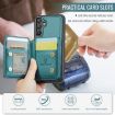 Samsung Galaxy A35 5G JEEHOOD J05 Leather Phone Case (Blue Green) - 5