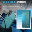 Samsung Galaxy A35 5G JEEHOOD J05 Leather Phone Case (Blue Green) - 6