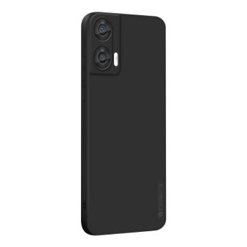 Motorola Moto G85 PINWUYO Sense Series Liquid Silicone TPU Phone Case - Black - 1