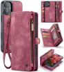 iPhone 16 Plus CaseMe 008 Red Leather Phone Case - 1