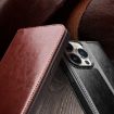 QIALINO Genuine Leather Phone Case for iPhone 16 - Brown - 9