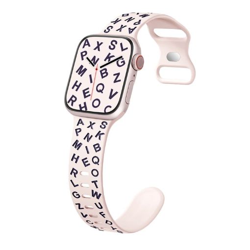 Apple Watch Series 3 42mm Silicone Band - Bright Pink Smoke Purple - 1