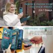 Blue Leather Phone Case for Google Pixel 9 Pro XL - Detachable & Multifunctional - 7