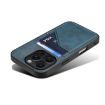iPhone 16 Pro Max Denior D09 PU Dual Card Slot Back Cover Phone Case Blue - 5