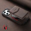 iPhone 15 Pro Denior D20 Skin Feel MagSafe Holder Detachable Card Slot Phone Case - Brown - 3