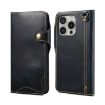 iPhone 16 Pro Max Denior B01 Leather Case Blue - 1