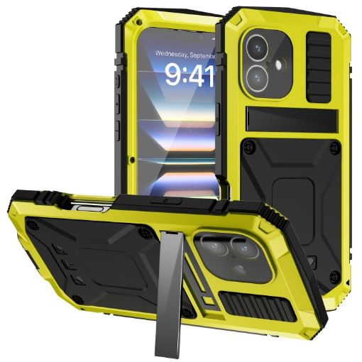 R-JUST Life Waterproof Phone Case for iPhone 16 Plus - Yellow - 1