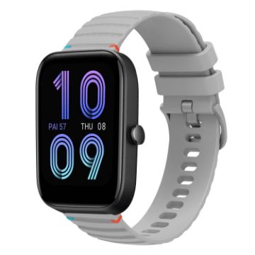 Amazfit Bip 3 Pro 20mm Silicone Watch Band - Gray - 1