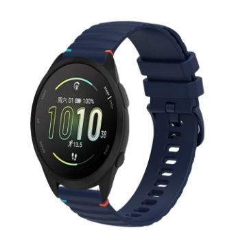 Garmin Forerunner 165 Music 20mm Silicone Watch Band - Navy Blue - 1