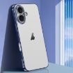 SULADA Natural Color Electroplating TPU Phone Case - Titanium Blue - 1