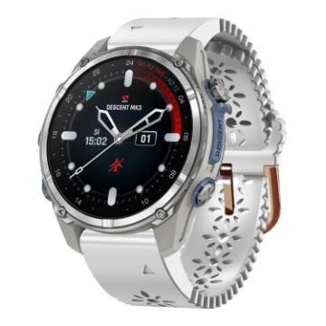 Garmin Descent Mk3 43mm White Silicone Watch Band - 1