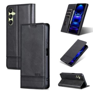 Samsung Galaxy A16 5G Leather Phone Case - Black - 1