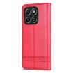 For Honor X6b AZNS Magnetic Calf Texture Flip Leather Phone Case - Red - 3