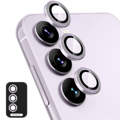 Samsung Galaxy A16 5G Rear Camera Lens Tempered Glass Film (Light Purple) - 1