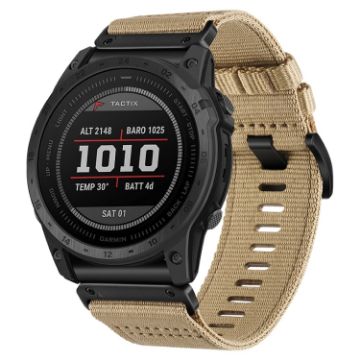 Garmin Fenix 7 Nylon Canvas Watch Band - Khaki - 1