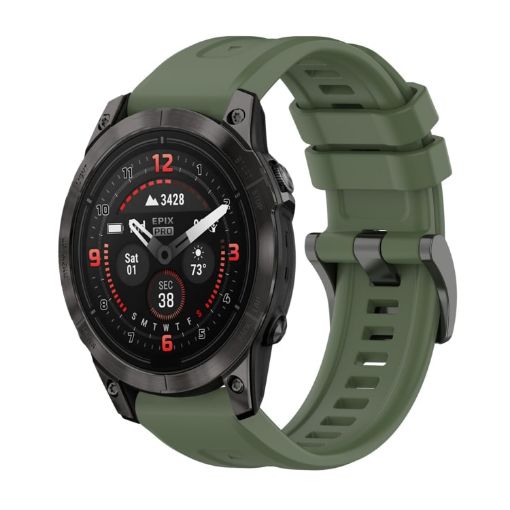 Garmin Epix Pro 51mm Dark Green Silicone Watch Band - 1