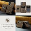 iPhone 16 DG.MING M2 Series 3-Fold Card Bag Wallet Leather Phone Case - 4