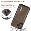 iPhone 16 DG.MING M2 Series 3-Fold Card Bag Wallet Leather Phone Case - 6