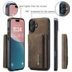 iPhone 16 DG.MING M2 Series 3-Fold Card Bag Wallet Leather Phone Case - 7