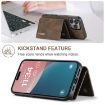 iPhone 16 Pro Max DG.MING M1 Series 3-Fold Multi Card Wallet Leather Phone Case - 4