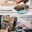 iPhone 16 CaseMe C30 Wallet Leather Phone Case - Brown - 6