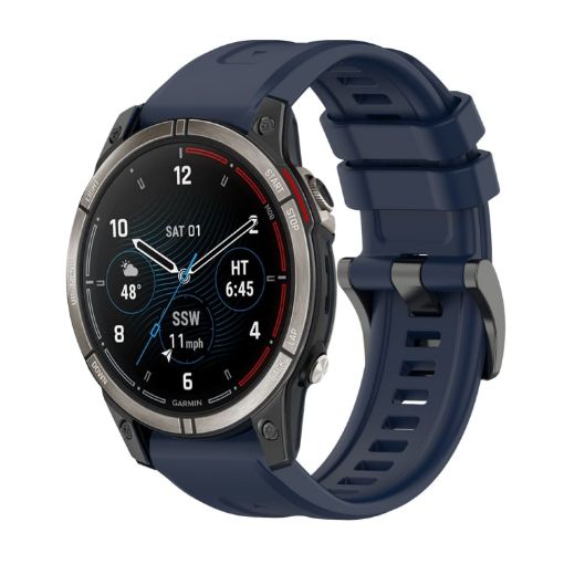 Garmin Quatix 7 Pro Silicone Watch Band - Midnight Blue - 1