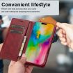 LC.IMEEKE RFID Anti-theft Leather Phone Case for iPhone 16 - Red - 5
