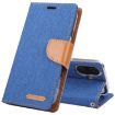 GOOSPERY CANVAS DIARY Fabric Texture Flip Leather Phone Case - Blue - 1