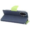iPhone 16 GOOSPERY FANCY DIARY Cross Texture Leather Phone Case - Navy Blue - 3