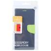 iPhone 16 GOOSPERY FANCY DIARY Cross Texture Leather Phone Case - Navy Blue - 4