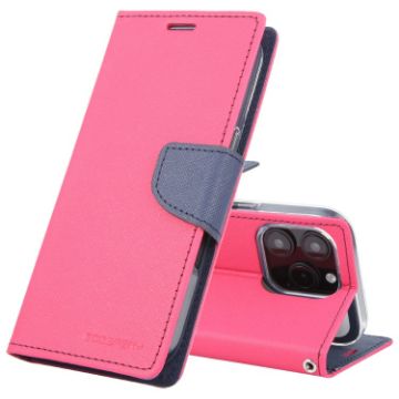 iPhone 16 Pro Rose Red Leather Phone Case - GOOSPERY FANCY DIARY - 1