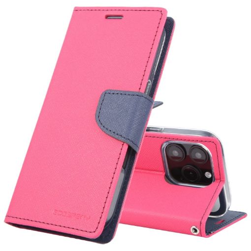 iPhone 16 Pro Rose Red Leather Phone Case - GOOSPERY FANCY DIARY - 1