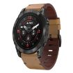 Garmin Epix Pro 47mm Leather Steel Buckle 22mm Watch Band - Light Brown - 1