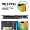 GOOSPERY BLUE MOON Crazy Horse Leather Case for iPhone 16 Plus - Dark Blue - 5